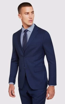 Oxford Men's Byron Wool Suit Jacket - Blue -Fashion Menswear Shop ef560835e546a284f16d6c553cc9fa95
