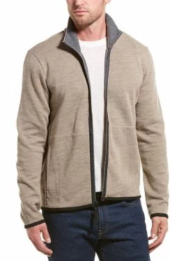James Perse Mens Wool-Blend Funnel Sweater