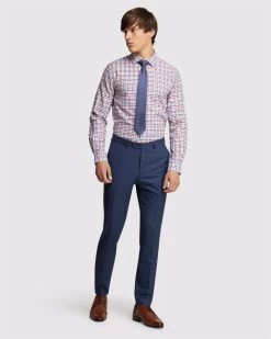 Oxford Men's Beckton Checked Shirt - Red/Navy 10 Oxford Men's Beckton Checked Shirt - Red/Navy -Fashion Menswear Shop ef963b5ebf3bd0b728ec588721bb06cd