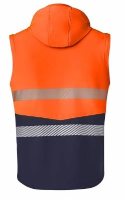 Syzmik Unisex 2 In 1 Stretch Softshell Taped Jacket - Orange/Navy -Fashion Menswear Shop f04a8c82490f1c21dc6377bd06b6c46c