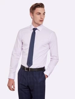 Oxford Men's Beckton Self Spot Shirt - Pink -Fashion Menswear Shop f0f4b3b2402721287891ae45d83cd037