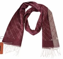 Missoni Maroon 100% Cashmere Unisex Neck Wrap Fringes Scarf -Fashion Menswear Shop f1b8989b199bb5fe955ad7e11b8957b7