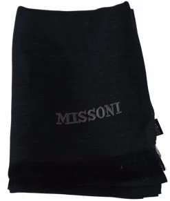 Missoni Black Wool Knit Unisex Neck Wrap Fringe Scarf -Fashion Menswear Shop f4290339c4c6dad55357095f9f46cb1b
