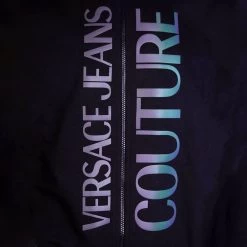 Versace Jeans Black Cotton Zipped Sweatshirt -Fashion Menswear Shop f47ec3637ca856c0d9ca9e44ec111de9