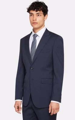 Oxford Men's Hopkins Peak Lapel Wool Suit Jacket - Gunmetal -Fashion Menswear Shop f4a09a56a5400746d1eaac64bf9512ea