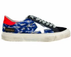 Golden Goose Blue Leather Sneaker