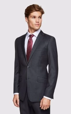 Oxford Men's New Hopkins Wool Suit Jacket - Charcoal -Fashion Menswear Shop f540bc25428043c2dd9f1353c8c02a3e