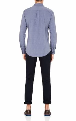 Oxford Men's Uxbridge Slim Fit Shirt - Navy -Fashion Menswear Shop f59bb219a6a0906c2d579d91b5bcb56a