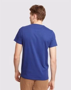 Oxford Men's Jed Organic Cotton Crw Nck T-Shirt - Navy -Fashion Menswear Shop f613496c02911471ceb7d0b47d9c98eb