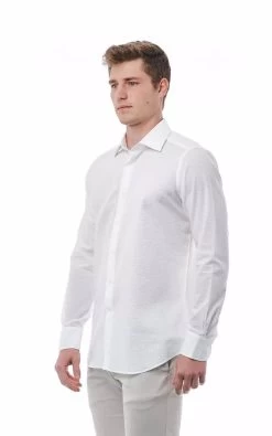 Bagutta White Cotton Shirt -Fashion Menswear Shop f685886b9455e893dd4a5fc1d05d3244