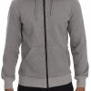 Daniele Alessandrini Gray Full Zipper Hodded Cotton Sweater