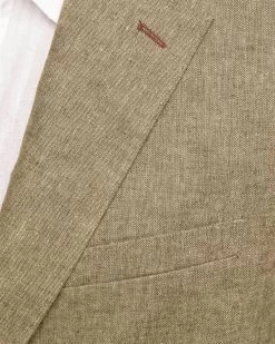 Oxford Men's Blake Linen Cotton Blazer - Khaki -Fashion Menswear Shop fa48679976cf034e8c0428f4eb8b5069