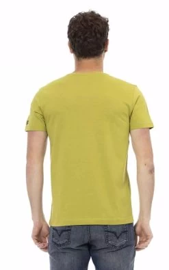 Trussardi Action Green Cotton T-Shirt -Fashion Menswear Shop fa8edf84f02bb92d40bdbba6608462f2