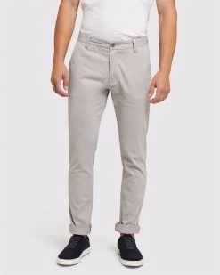 Oxford Men's Stretch Organic Cotton Skinny Chinos - Ash