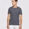 Oxford Men's Cooper Striped T-Shirt - Navy/White