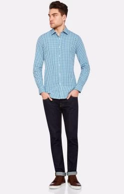 Oxford Men's Beckton Checked Shirt - Green 11 Oxford Men's Beckton Checked Shirt - Green -Fashion Menswear Shop fdd1cb2783d320d0b103393a3365af8f