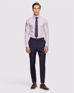 Oxford Men's Beckton Dobby Shirt - Pink -Fashion Menswear Shop fe43beafd1310d1d81dfce2f2ffcb195