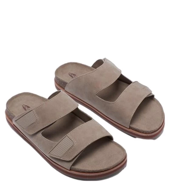 Mens Hush Puppies Cracker Taupe Sandals Slip On Leather Shoes 6 Mens Hush Puppies Cracker Taupe Sandals Slip On Leather Shoes - Image 6