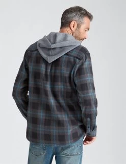 Rivers Hooded Polarfleece Shirt Charcoal/Black L -Fashion Menswear Shop fefce73b2f3bd7c8ed9d8cab62f72424