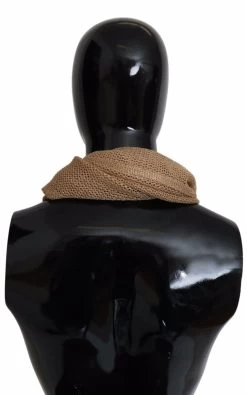 GF Ferre Brown Neck Wrap Winter Shawl Foulard Scarf -Fashion Menswear Shop ffa8f294040d38e1073862d5debdb642