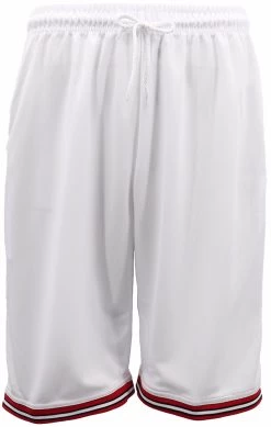 Men's Plain Basic Basketball Sports Shorts Gym Jogging Board Sweat Casual Pants - White